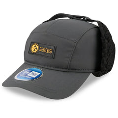Pittsburgh Steelers New Era 2025 Sideline Cold Weather Runner Dog Ear Adjustable Hat Charcoal