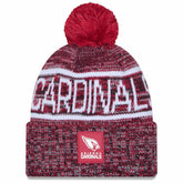 Arizona Cardinals New Era 2025 Sideline Cold Weather Cuffed Knit Hat with Pom Cardinal