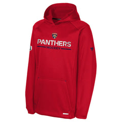 NHL Florida Panthers Fanatics Youth Authentic Pro Rink Raglan Hoodie - Red