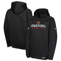 NHL Ottawa Senators Fanatics Youth Authentic Pro Rink Raglan Hoodie - Black