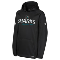 NHL San Jose Sharks Fanatics Youth Authentic Pro Rink Raglan Hoodie - Black