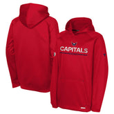 NHL Washington Capitals Fanatics Youth Authentic Pro Rink Raglan Hoodie - Red