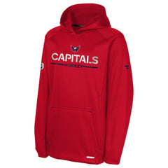 NHL Washington Capitals Fanatics Youth Authentic Pro Rink Raglan Hoodie - Red