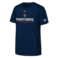 NHL Florida Panthers Fanatics Youth Authentic Pro Wordmark T-Shirt - Navy