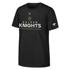 NHL Vegas Golden Knights Fanatics Youth Authentic Pro Wordmark T-Shirt - Black