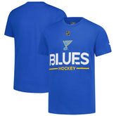 NHL St. Louis Blues Fanatics Youth Authentic Pro Wordmark T-Shirt - Blue