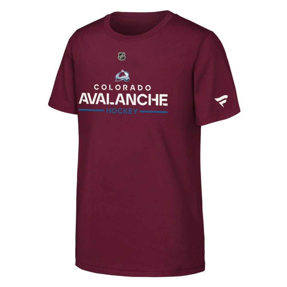 NHL Colorado Avalanche Fanatics Youth Authentic Pro Wordmark T-Shirt - Burgundy