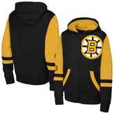 NHL Boston Bruins Outerstuff Youth Face Off Full-Zip Hoodie - Black