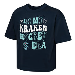 NHL Seattle Kraken Outerstuff Girls Youth In My Era Boxy T-Shirt - Deep Sea Blue