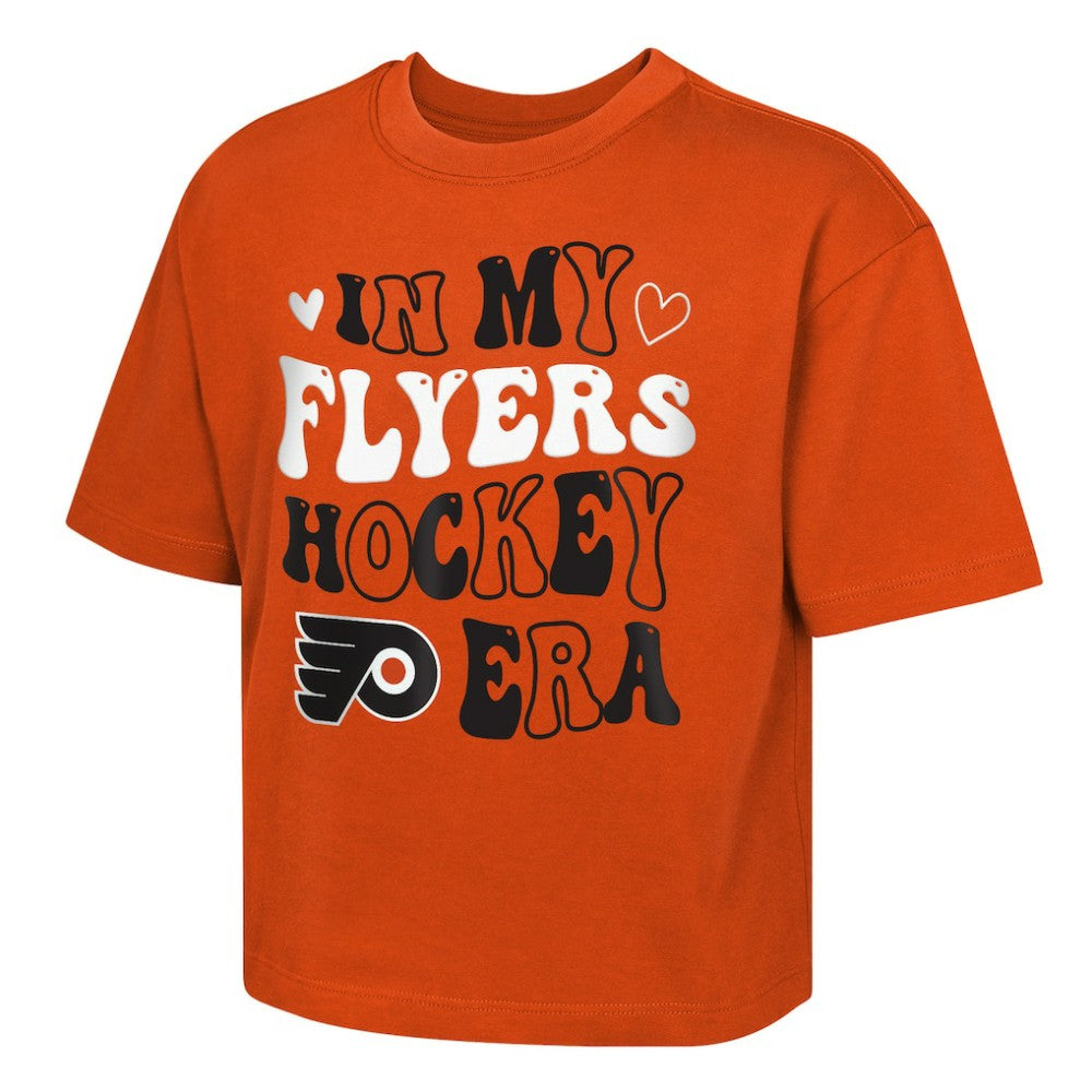 NHL Philadelphia Flyers Outerstuff Girls Youth In My Era Boxy T-Shirt - Orange