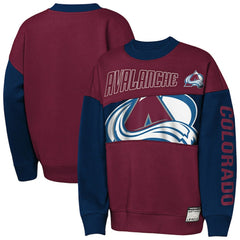 NHL Colorado Avalanche Outerstuff Youth Impact Player Sweatshirt - Burgundy/Navy