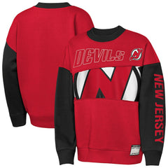 NHL New Jersey Devils Outerstuff Youth Impact Player Sweatshirt - Red/Black