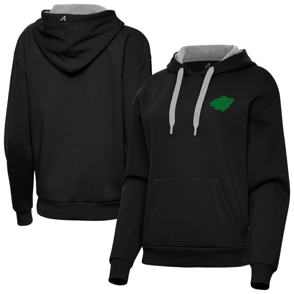 NHL Minnesota Wild Antigua Women's St. Patrick's Day Victory Pullover Hoodie - Black