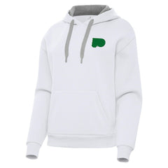 NHL Philadelphia Flyers Antigua Women's St. Patrick's Day Victory Pullover Hoodie - White