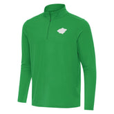 NHL Minnesota Wild Antigua St. Patrick Intent Quarter-Zip Pullover Top - Kelly Green