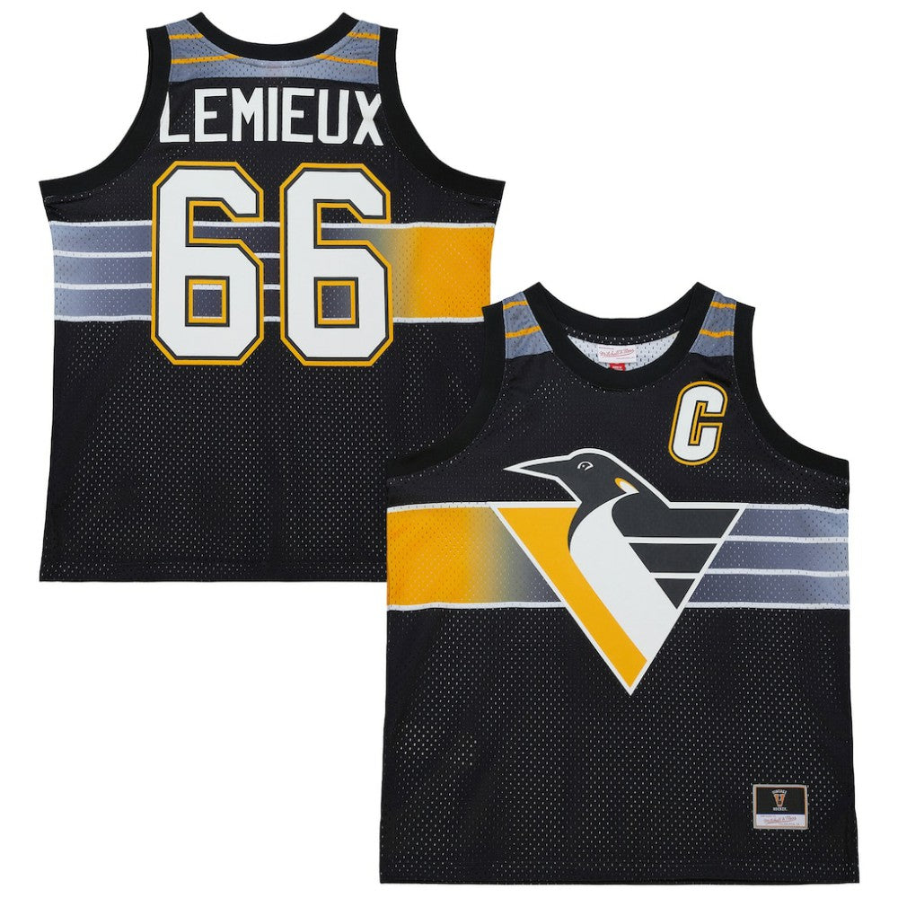 NHL Mario Lemieux Pittsburgh Penguins Mitchell & Ness Unisex Maxxed Out Fashion Basketball Jersey - Black