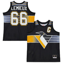NHL Mario Lemieux Pittsburgh Penguins Mitchell & Ness Unisex Maxxed Out Fashion Basketball Jersey - Black