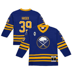 NHL Dominik Hasek Buffalo Sabres Mitchell & Ness 1995-96 Power Play Jersey - Royal