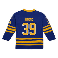 NHL Dominik Hasek Buffalo Sabres Mitchell & Ness 1995-96 Power Play Jersey - Royal