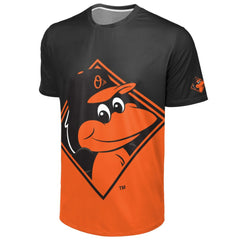 Baltimore Orioles FOCO Big Logo Mascot T-Shirt - Black/Orange T-shirts