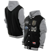 NHL Vegas Golden Knights New Era Full-Snap Fleece Hoodie Jacket - Black/Grey