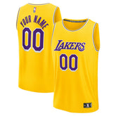 NBA Los Angeles Lakers Youth Custom Fastbreak Jersey - Icon - Gold