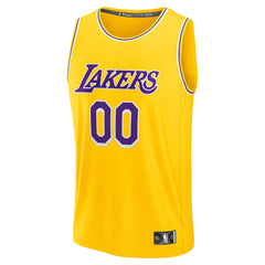 NBA Los Angeles Lakers Youth Custom Fastbreak Jersey - Icon - Gold