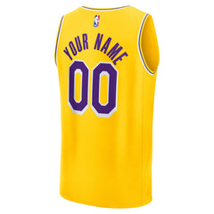 NBA Los Angeles Lakers Youth Custom Fastbreak Jersey - Icon - Gold