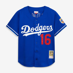 MLB Hideo Nomo Los Angeles Dodgers Mitchell & Ness Cooperstown Collection Mesh Batting Practice Button-Up Jersey - Royal