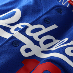 MLB Hideo Nomo Los Angeles Dodgers Mitchell & Ness Cooperstown Collection Mesh Batting Practice Button-Up Jersey - Royal