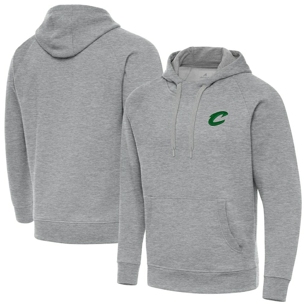 Cleveland Cavaliers Antigua St. Patrick's Day Victory Raglan Pullover Hoodie Heather Gray