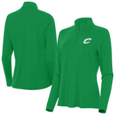 Cleveland Cavaliers Antigua Women's St. Patrick's Day Intent Quarter-Zip Top Kelly Green