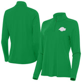 Los Angeles Lakers Antigua Women's St. Patrick's Day Intent Quarter-Zip Top Kelly Green