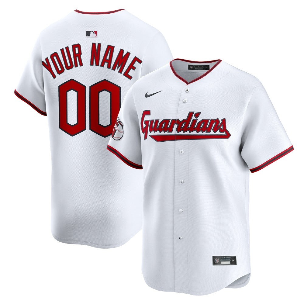 Cleveland Guardians Nike Home Limited Custom Jersey - White Jerseys