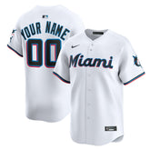 MLB Miami Marlins Nike Home Limited Custom Jersey - White