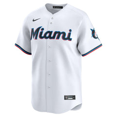 MLB Miami Marlins Nike Home Limited Custom Jersey - White