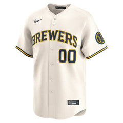 MLB Milwaukee Brewers Nike Home Limited Custom Jersey - Cream