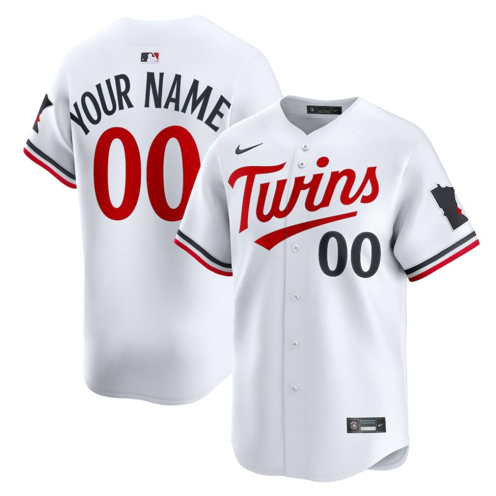 MLB Minnesota Twins Nike Home Limited Custom Jersey - White