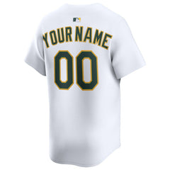 MLB Athletics Nike Home Limited Custom Jersey - White