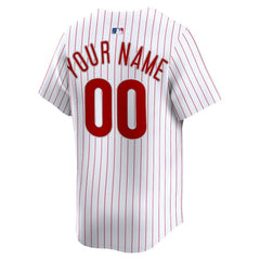 MLB Philadelphia Phillies Nike Home Limited Custom Jersey - White