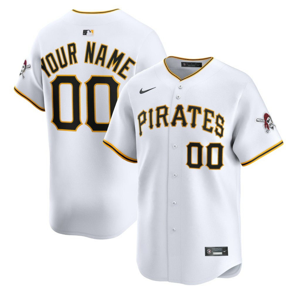 MLB Pittsburgh Pirates Nike Home Limited Custom Jersey - White