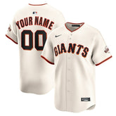 MLB San Francisco Giants Nike Home Limited Custom Jersey - Cream