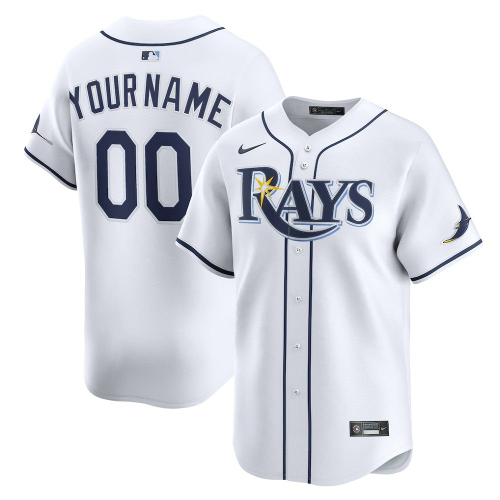MLB Tampa Bay Rays Nike Home Limited Custom Jersey - White