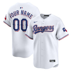 MLB Texas Rangers Nike Home Limited Custom Jersey - White