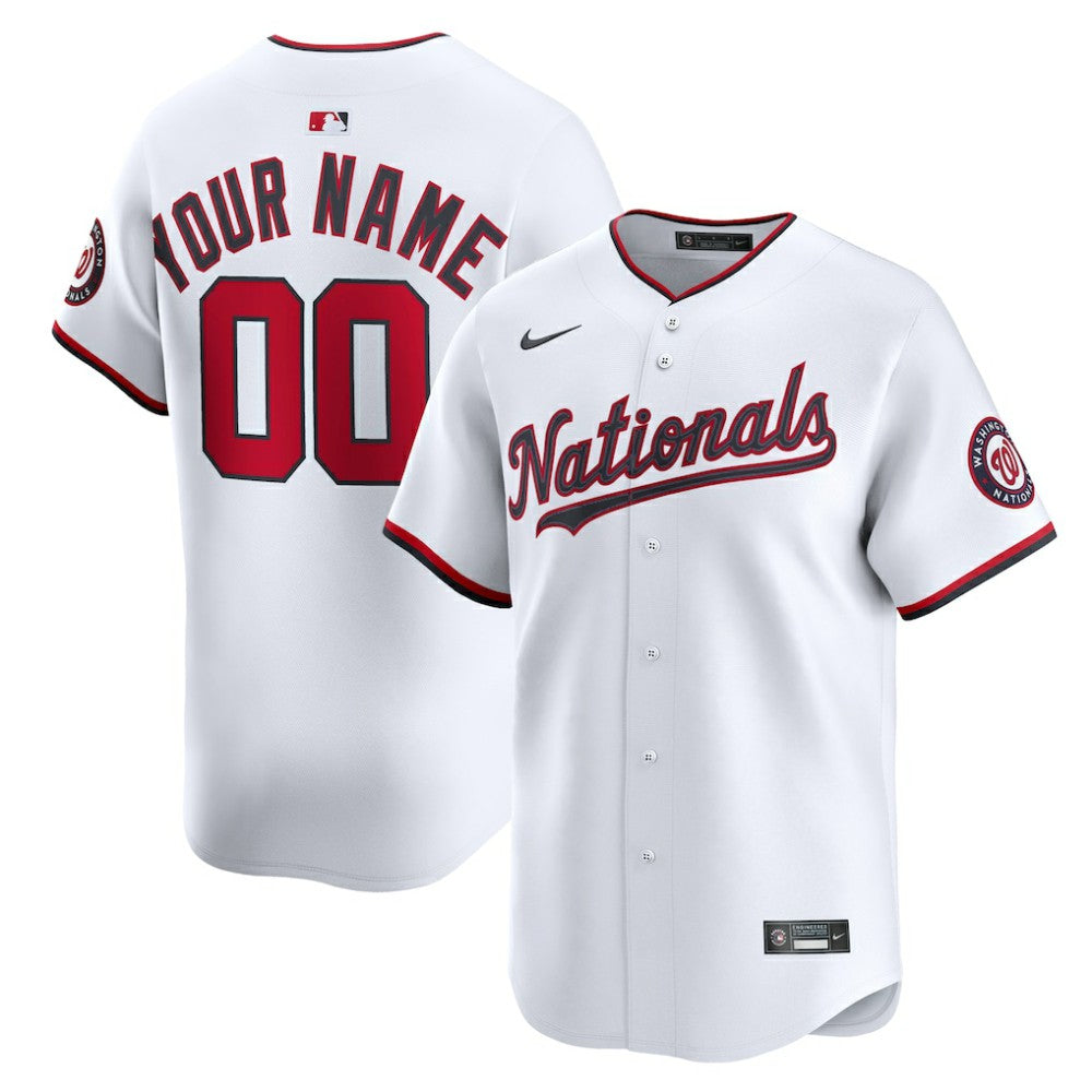 MLB Washington Nationals Nike Home Limited Custom Jersey - White