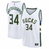 Giannis Antetokounmpo Milwaukee Bucks Fast Break Replica Player Jersey Association Edition White