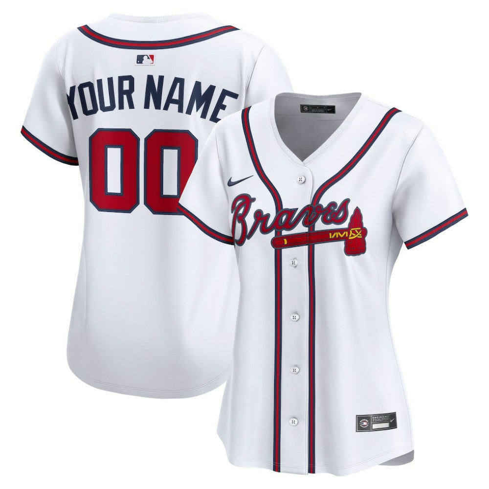 MLB Atlanta Braves Nike Women's Home Limited Custom Jersey - White