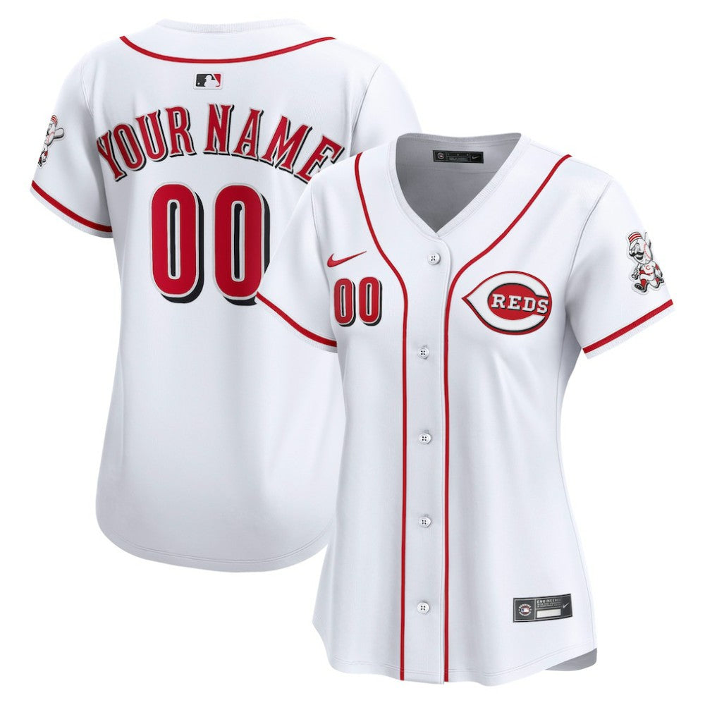 MLB Cincinnati Reds Nike Women's Home Limited Custom Jersey - White