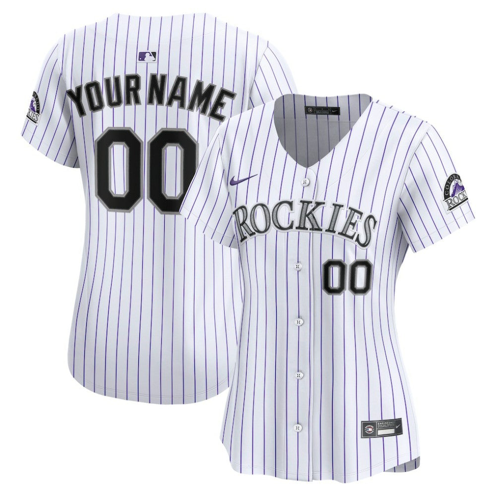 MLB Colorado Rockies Nike Women's Home Limited Custom Jersey - White