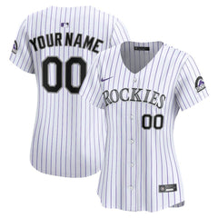 MLB Colorado Rockies Nike Women's Home Limited Custom Jersey - White